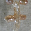 CLOSE UP OF CROSS ON 19" FRESHWATER PEARL STRAND