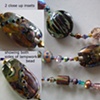 MUTED BROWNS 
BEADED NECKLACE SET 
CLOSE UP VIEWS