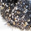 BLACK BROWN GRAY NUBBY FOLDOVER CLOSE
