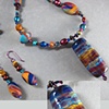 PAINTED DESERT STORM 
BEADED NECKLACE SET (SOLD)