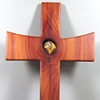 FILLED WITH THE SPIRIT POLYMER CLAY SYMBOL IN CEDAR CROSS
FULL VIEW