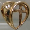 H5 OPEN HEART WITH CROSS EARRINGS
