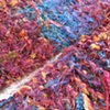 WARM JEWELTONE ART SCARF CLOSE UP