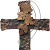 CROSS ENTWINED IN GRAPE LEAVES