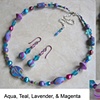 AQUA, TEAL, LAVENDER, & MAGENTA
SHORT BEAD SET