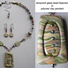 OLIVE STRIPE NECKLACE SET