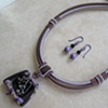 PURPLE SHADOWBOX PENDANT ON CORD FULL VIEW