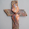 CROSS WITH 2 LEAVES
