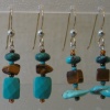 4 PAIR OF TURQUOISE & TIGEREYE EARRINGS