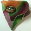 POLYMER CLAY PIN W/ JASPER CABOCHON