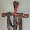 TEXTURED CROSS W/ MARBLEIZED SHROUD