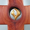 FILLED WITH THE SPIRIT POLYMER CLAY SYMBOL IN CEDAR CROSS
CLOSE UP VIEW