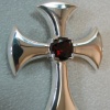 H31 BISHOP ALARD CROSS W/ GARNET