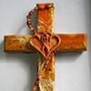 ONE IN THE SPIRIT 
ON ORANGE COLLAGE CROSS