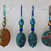 3 PAIR POLYMER CLAY BEADED EARRINGS