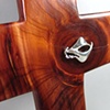 STERLING MESSENGER OF PEACE 
ON CEDAR CROSS 
CLOSE UP VIEW