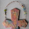 GRAPE VINE IMPRESSED W/ BEADED HANGER