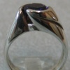 STERLING UP SWIRL RING WITH AMETHYST