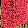 M_RED W/ RAINBOW RIBBON SCARF ENDS