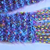 Z_TURQUOISE, PURPLE RAINBOW RIBBON FRINGE