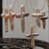 CROSS SHAPE PEARLS ON CHAINS