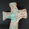 GREEN & GOLD HAND CROSS