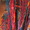 YARN VARIETY FLOWING FROM BASKET