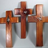 3 CEDAR CROSSES WITH STERLING SYMBOLS