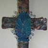 CLAY PEACOCK ON COPPER