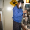 FLASK BEING REMOVED AFTER CASTING