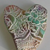 HAND HEART WITH FLORAL IMPRESSIONS