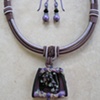 PURPLE SHADOWBOX PENDANT ON CORD