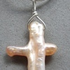 FRESHWATER PEARL CROSS PENDANT