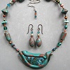 CHRYSOCOLLA & POLYMER PENDANT
BEADED NECKLACE SET
FULL VIEW 