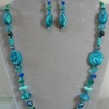 TEAL, GREEN, TURQUOISE, & BLUE SHORT BEAD SET