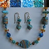 TIGEREYE & TURQUOISE
short bead set