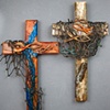 2 FISHERS OF MEN COLLAGE WALL CROSSES