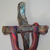 ROSE, CORAL, BLUE, SHROUDED CROSS
