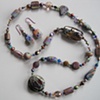 MUTED BROWNS 
BEADED NECKLACE SET 
FULL VIEW