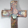 COPPER CROSS W/ MONARCH BUTTERFLY