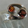 GARNET W/ CITRINE IN STERLING RING