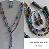 TEAL, PURPLE, & GOLD LARIAT SET
(SOLD)