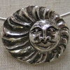 STERLING SUN FACE SLIDE PENDANT