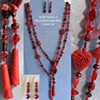 MONOCHROMATIC RED LARIAT SET