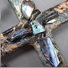 "FATHER, INTO YOUR HANDS I COMMEND MY SPIRIT" 
CRUCIFIX ON COLLAGE CROSS