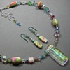 FIRE ON ICE 
BEADED NECKLACE SET