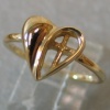 HR6  OPEN HEART WITH CROSS RING