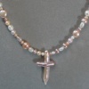 MIXED PEARLS WITH PEARL CROSS (SOLD)