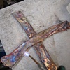 Nancy Denmark Flame Painting Copper Cross