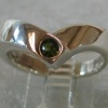 STERLING RING WITH GREEN TOURMALINE